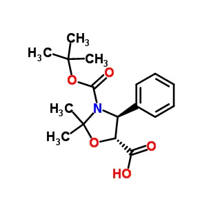 Ácido (4S,5R)-3-(terc-butoxicarbonil)-2,2-dimetil-4-feniloxazolidina-5-carboxílico CAS 143527-70-2