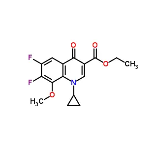 1-ciclopropil-6, 7-difluoro-1,4-dihydro-8-methoxy-4-oxo-3-quinolinecarboxylic ácido etil éster CAS 112811-71-9