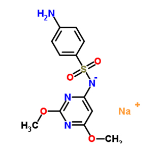 Sulfadimetoxina sal de sodio CAS 1037-50-9